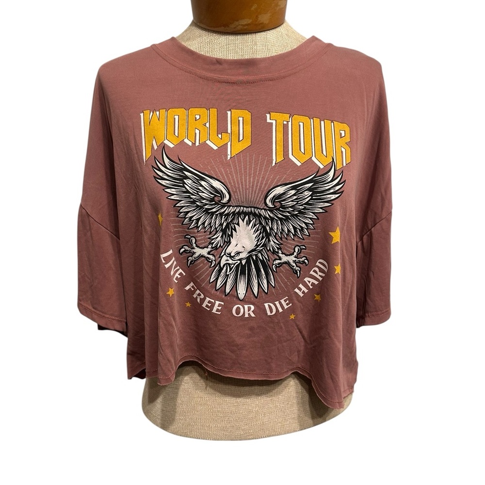 Live Free Graphic Long Sleeve Tee in Brown
